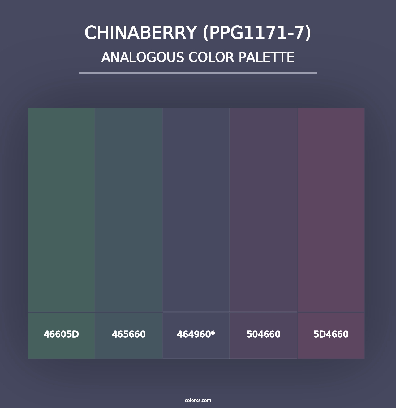 Chinaberry (PPG1171-7) - Analogous Color Palette