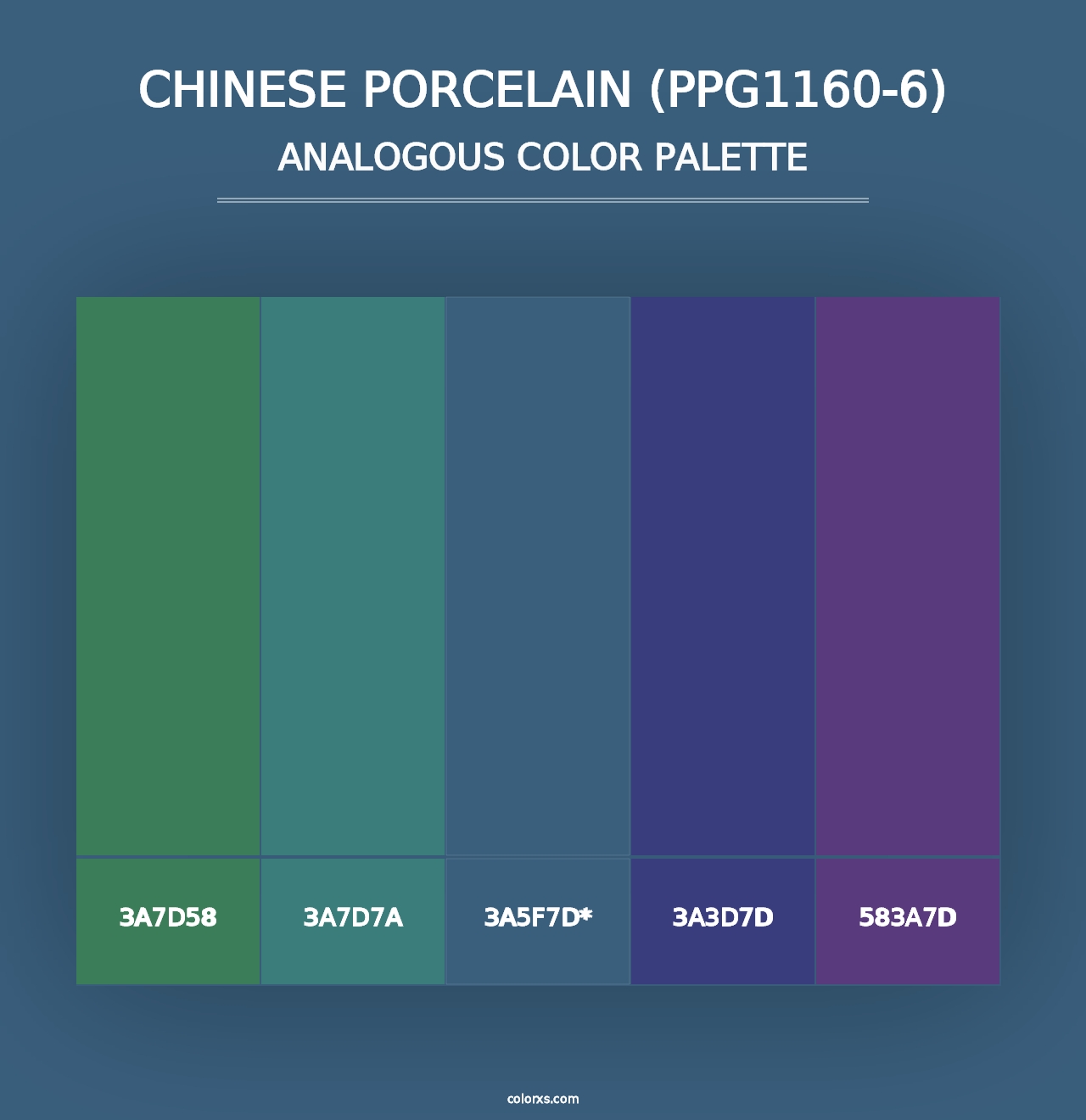 Chinese Porcelain (PPG1160-6) - Analogous Color Palette