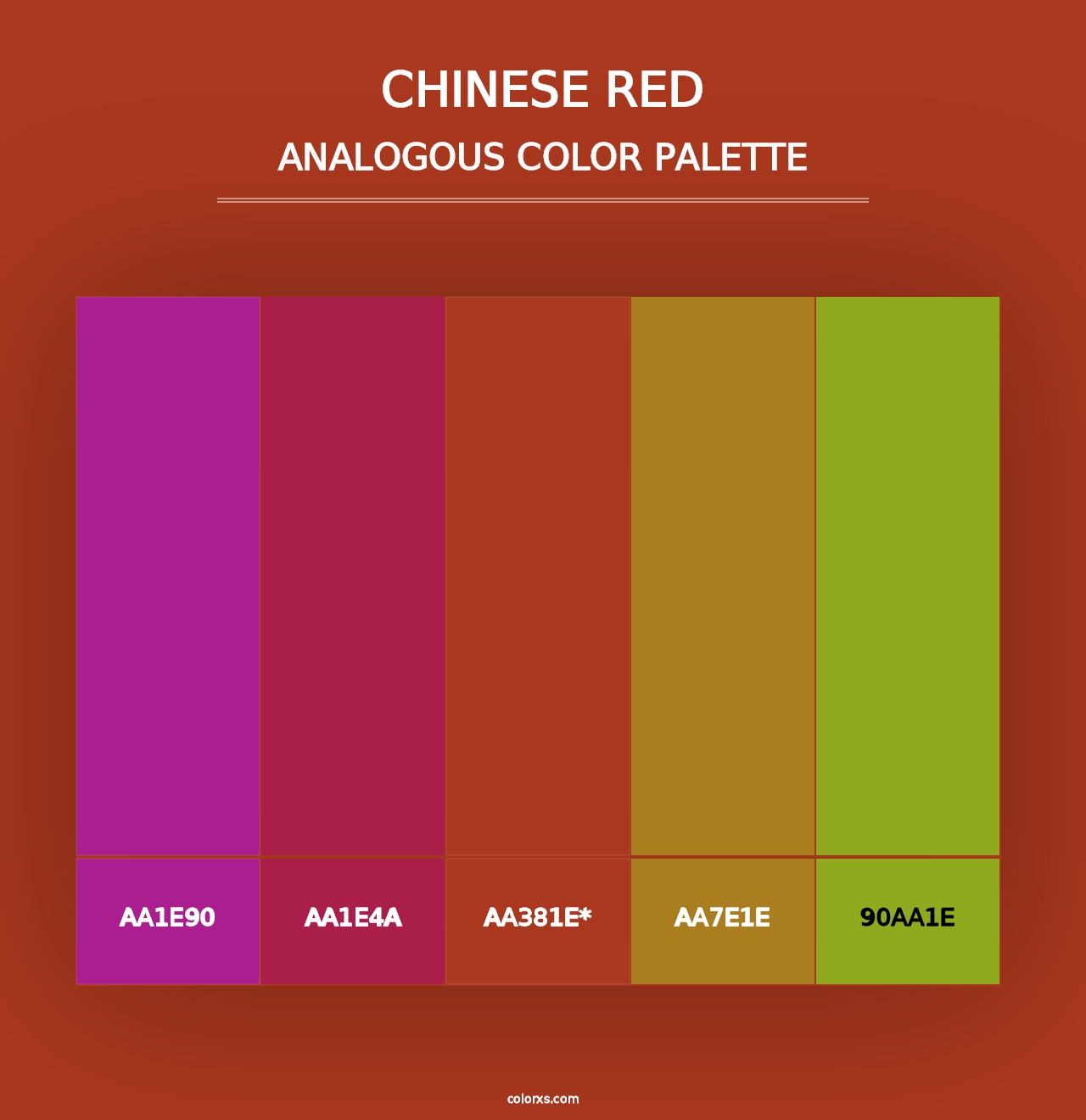 Chinese Red - Analogous Color Palette