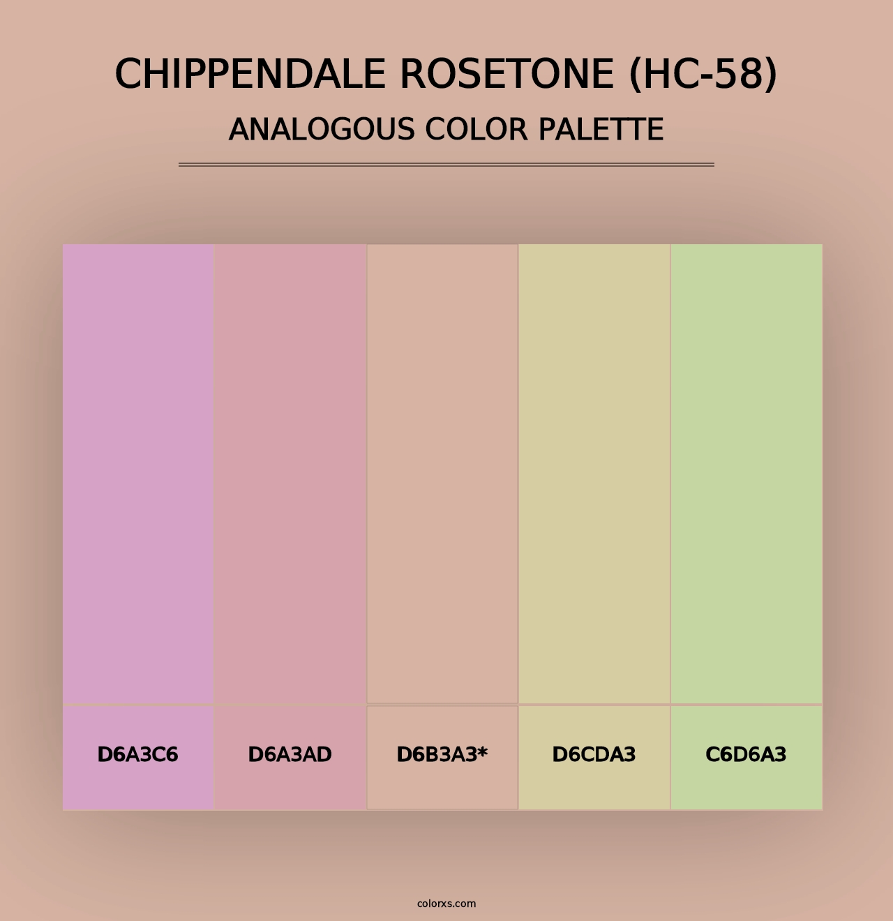 Chippendale Rosetone (HC-58) - Analogous Color Palette