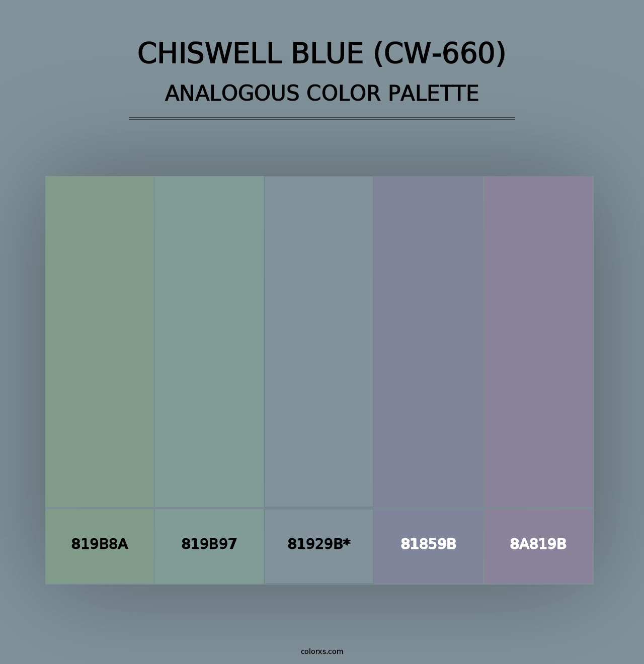 Chiswell Blue (CW-660) - Analogous Color Palette