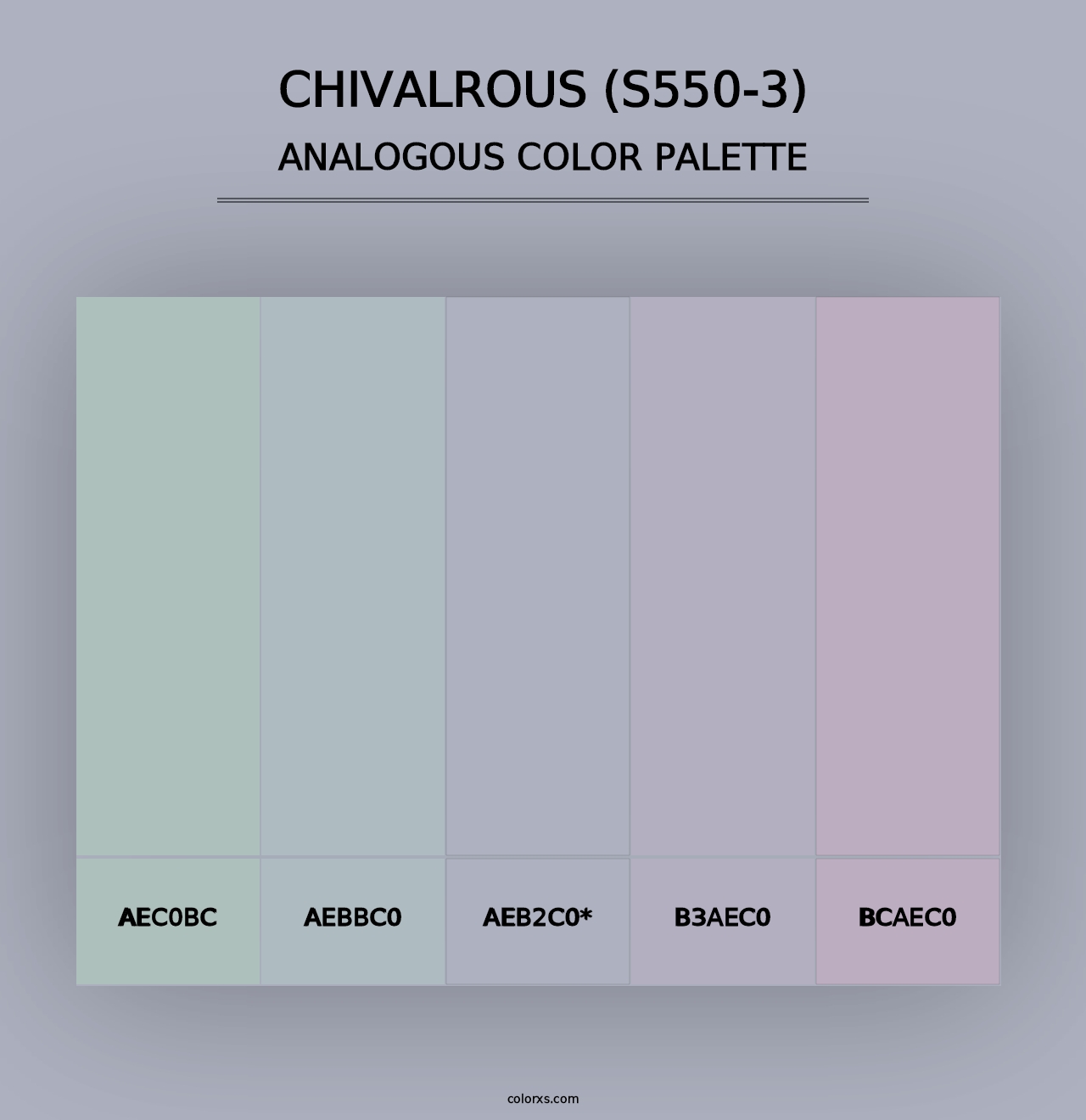 Chivalrous (S550-3) - Analogous Color Palette