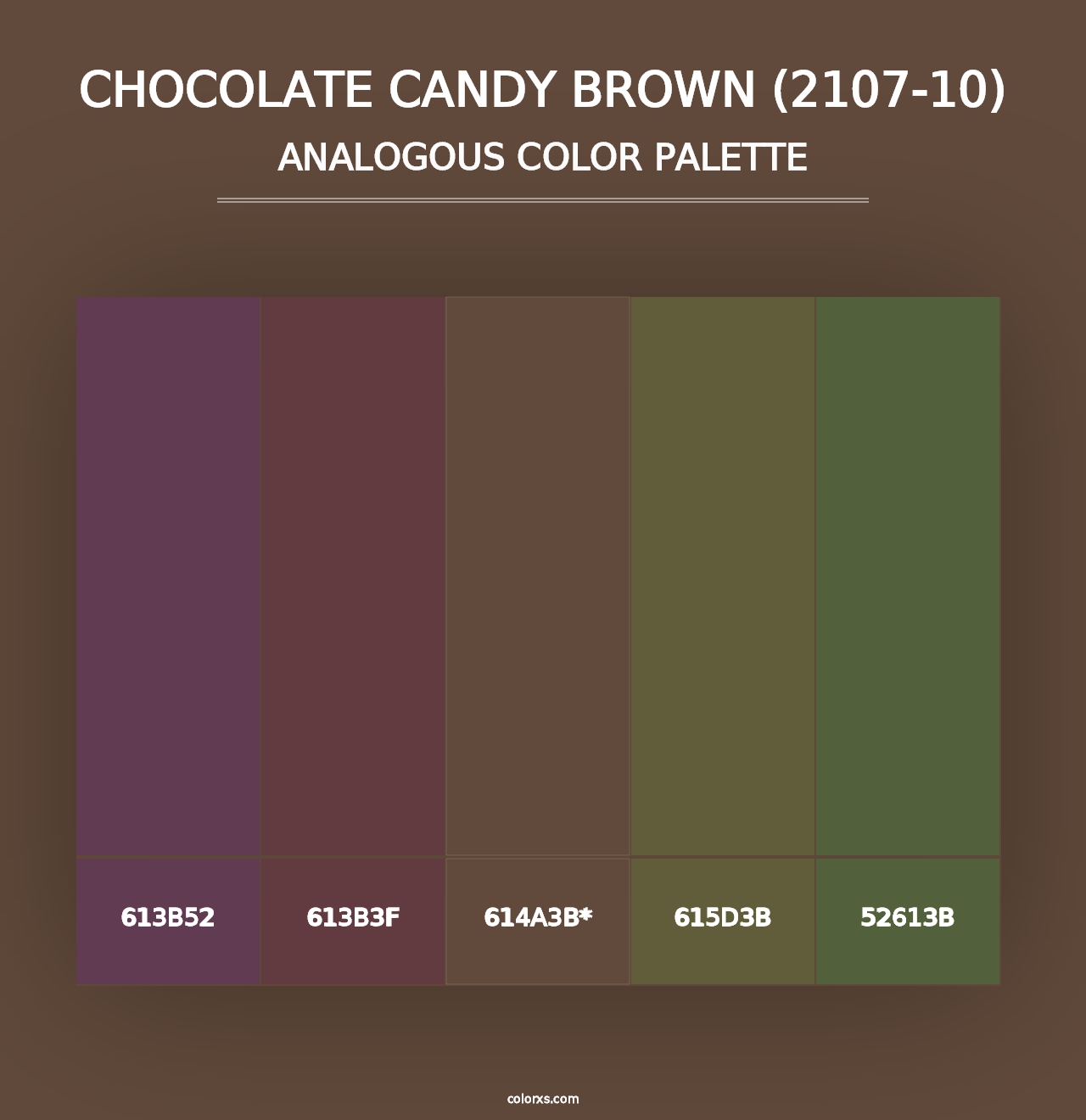 Chocolate Candy Brown (2107-10) - Analogous Color Palette