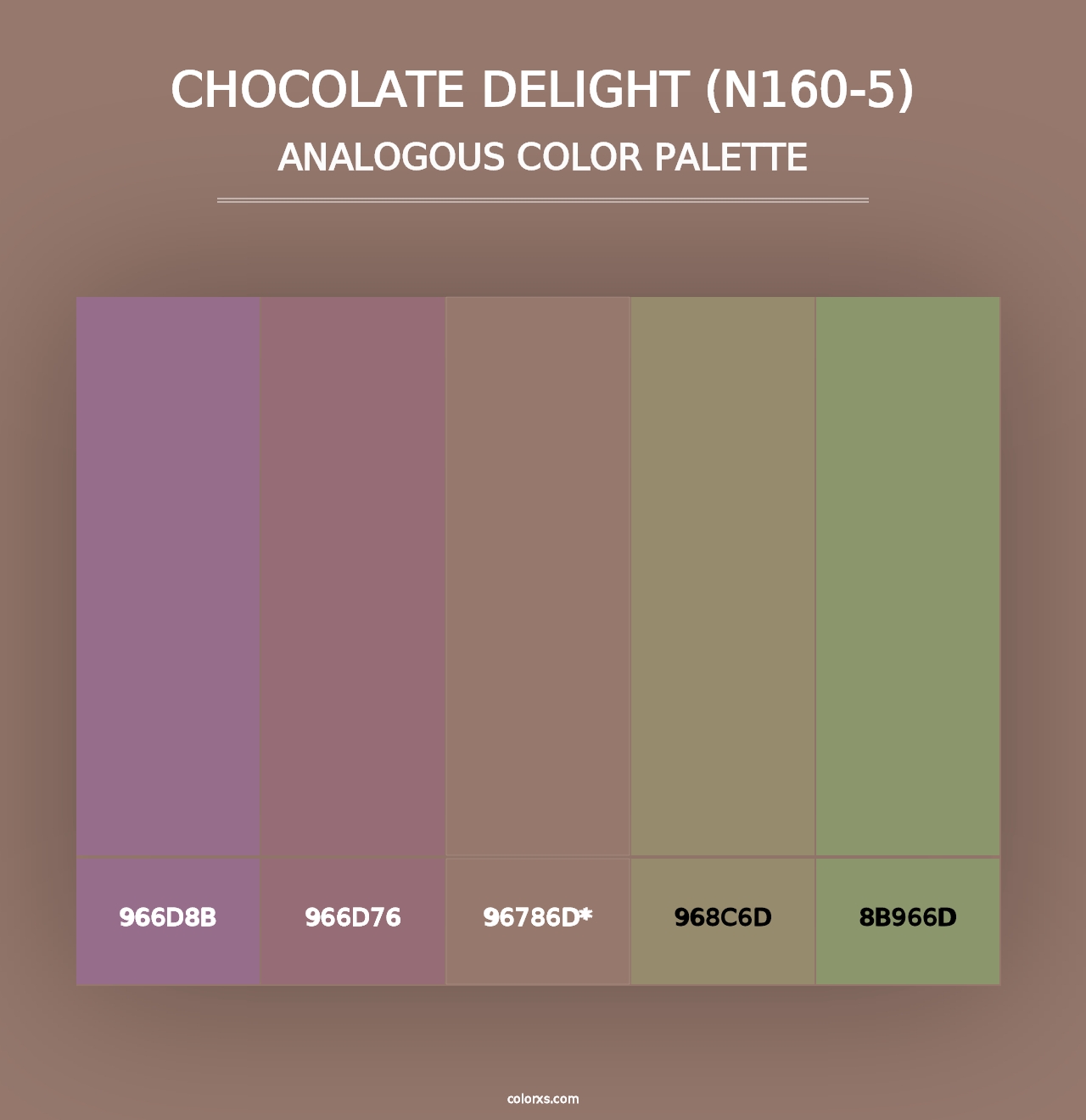 Chocolate Delight (N160-5) - Analogous Color Palette