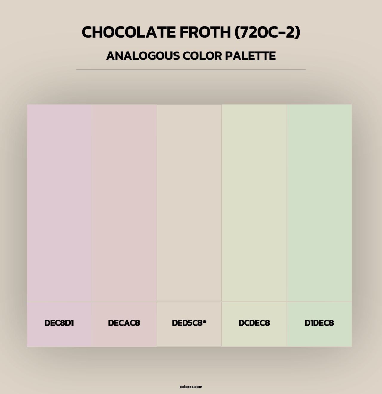 Chocolate Froth (720C-2) - Analogous Color Palette