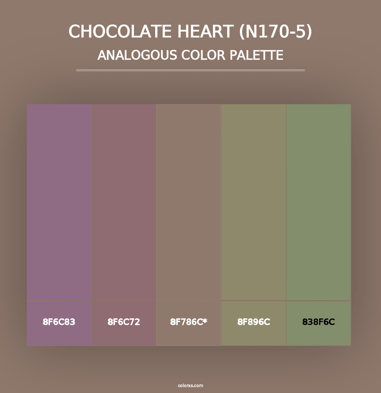 Chocolate Heart (N170-5) - Analogous Color Palette