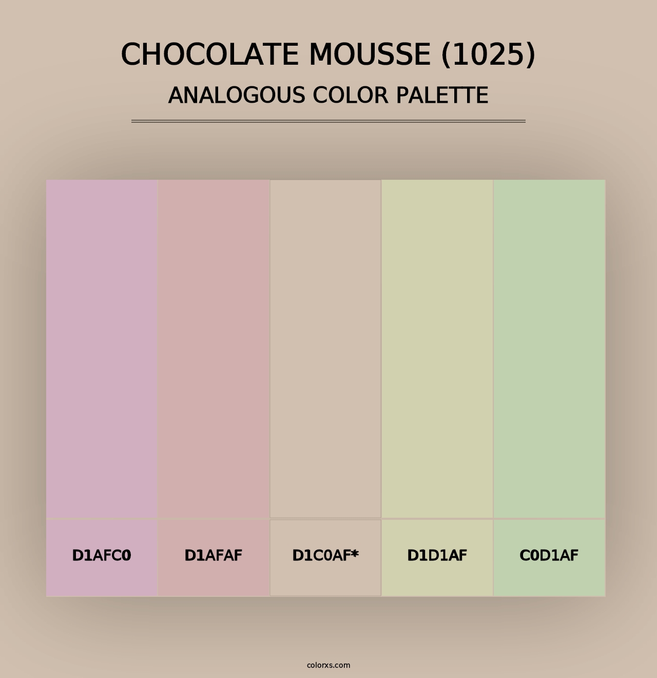 Chocolate Mousse (1025) - Analogous Color Palette