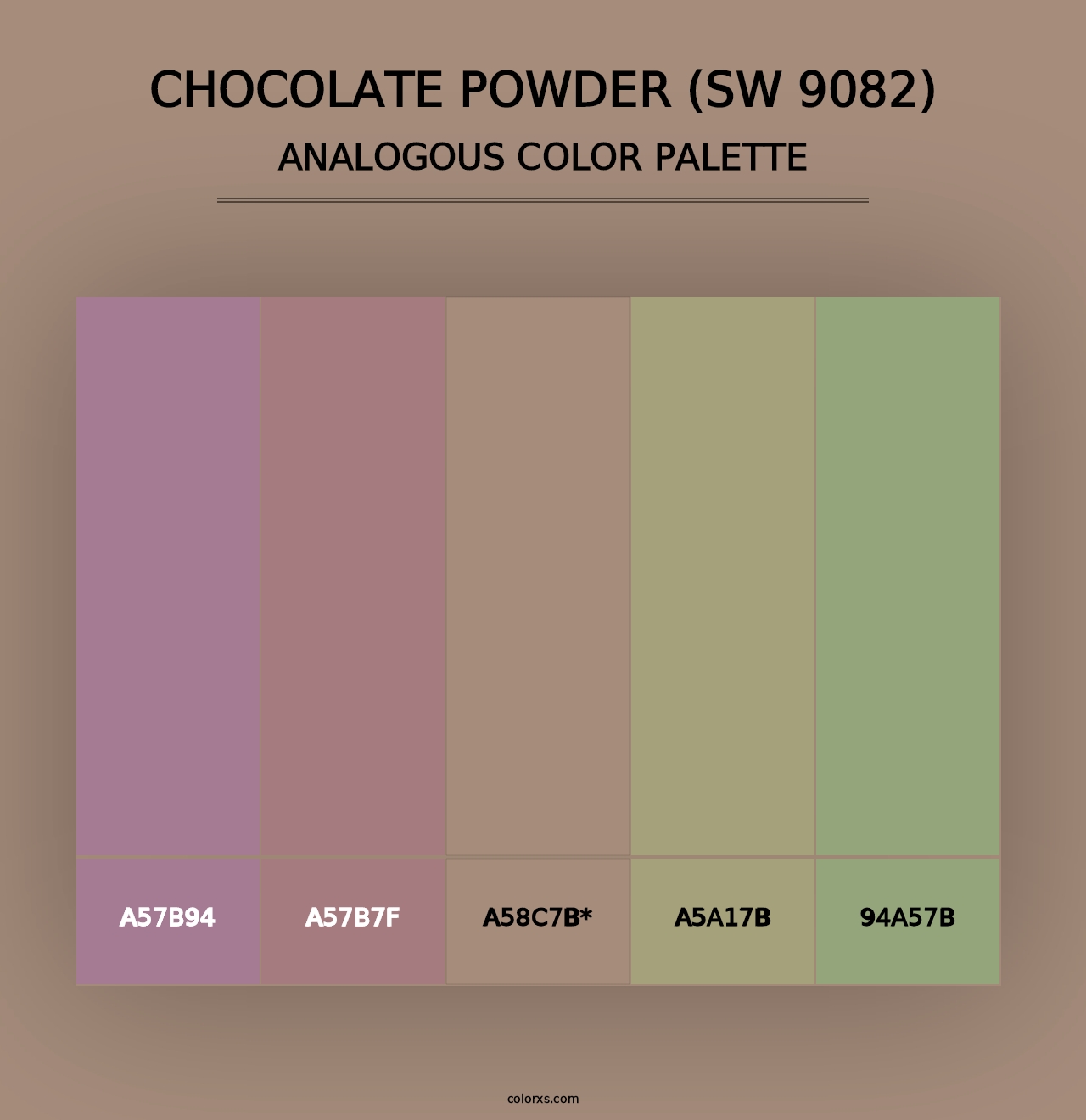 Chocolate Powder (SW 9082) - Analogous Color Palette