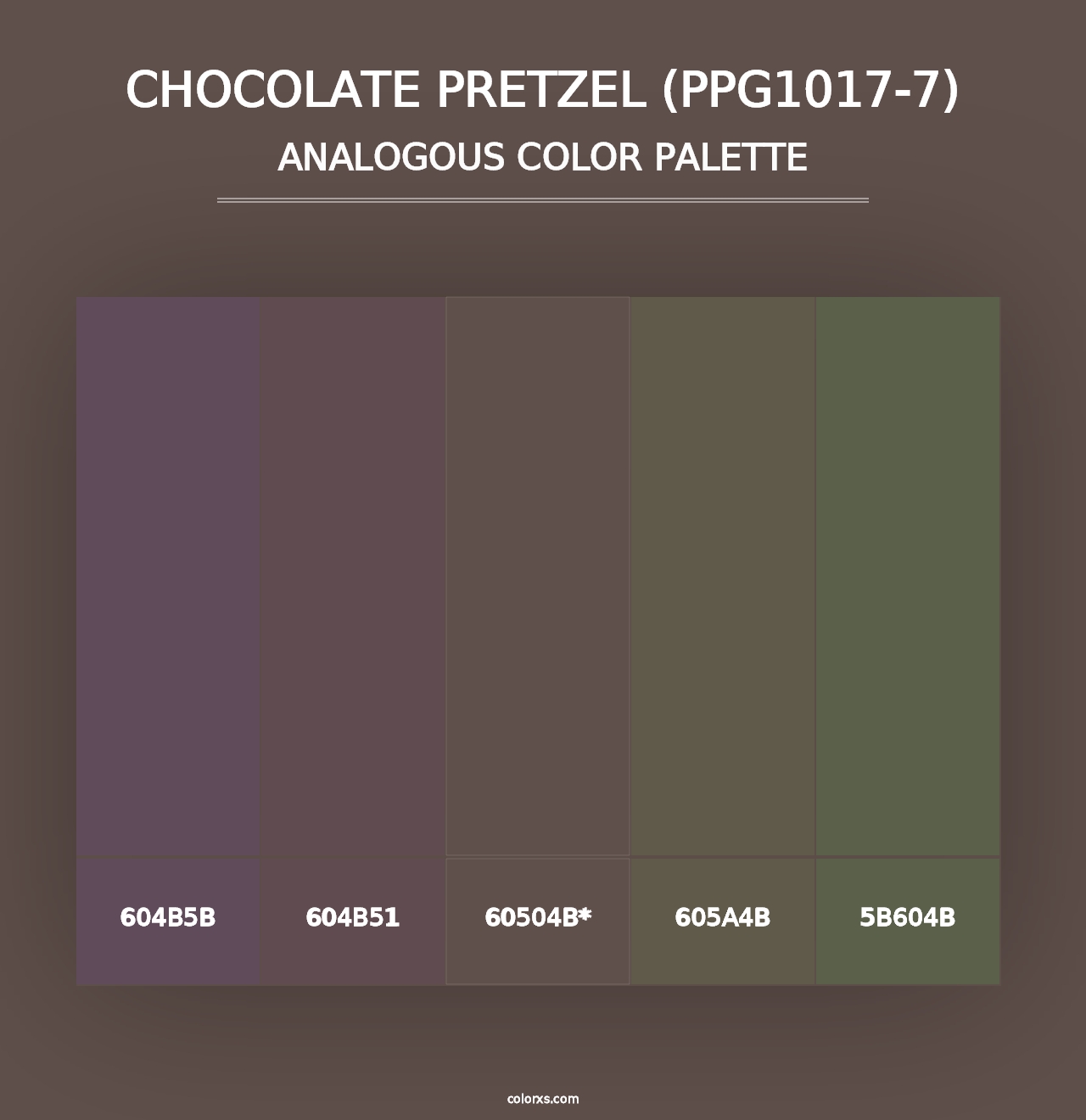 Chocolate Pretzel (PPG1017-7) - Analogous Color Palette