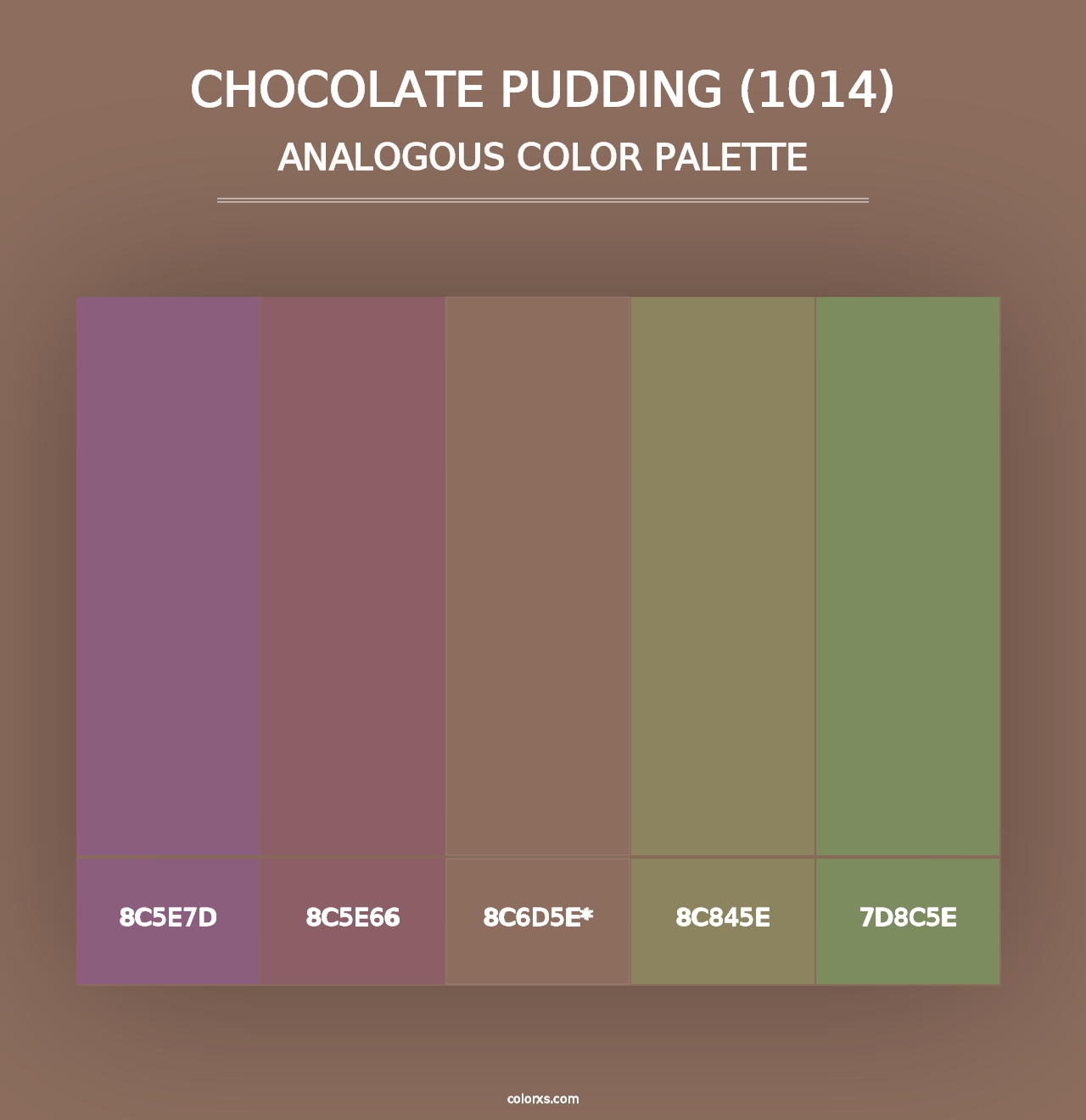 Chocolate Pudding (1014) - Analogous Color Palette