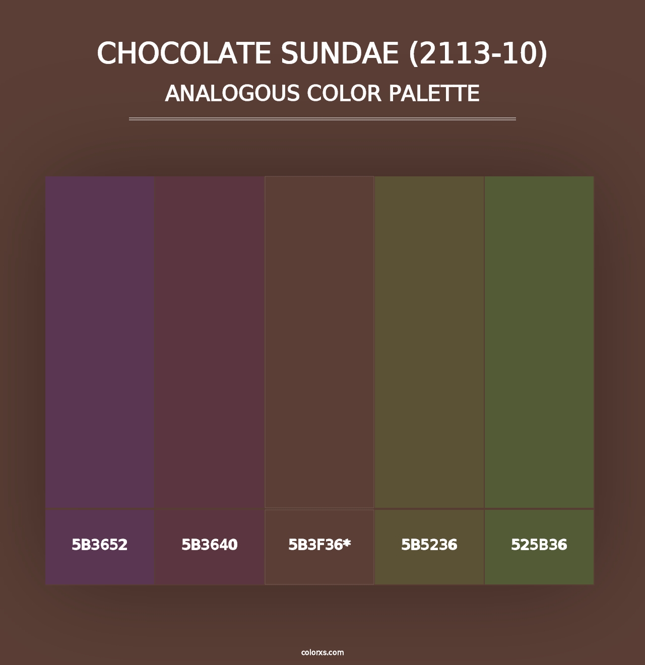 Chocolate Sundae (2113-10) - Analogous Color Palette