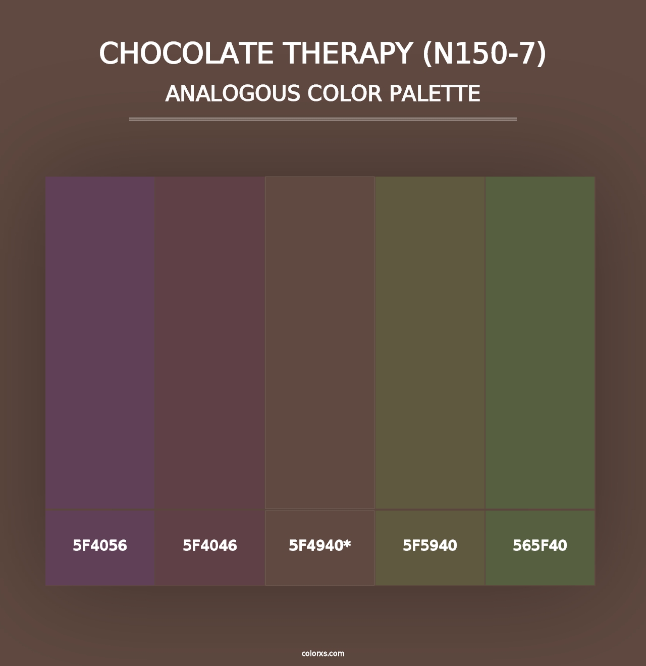 Chocolate Therapy (N150-7) - Analogous Color Palette