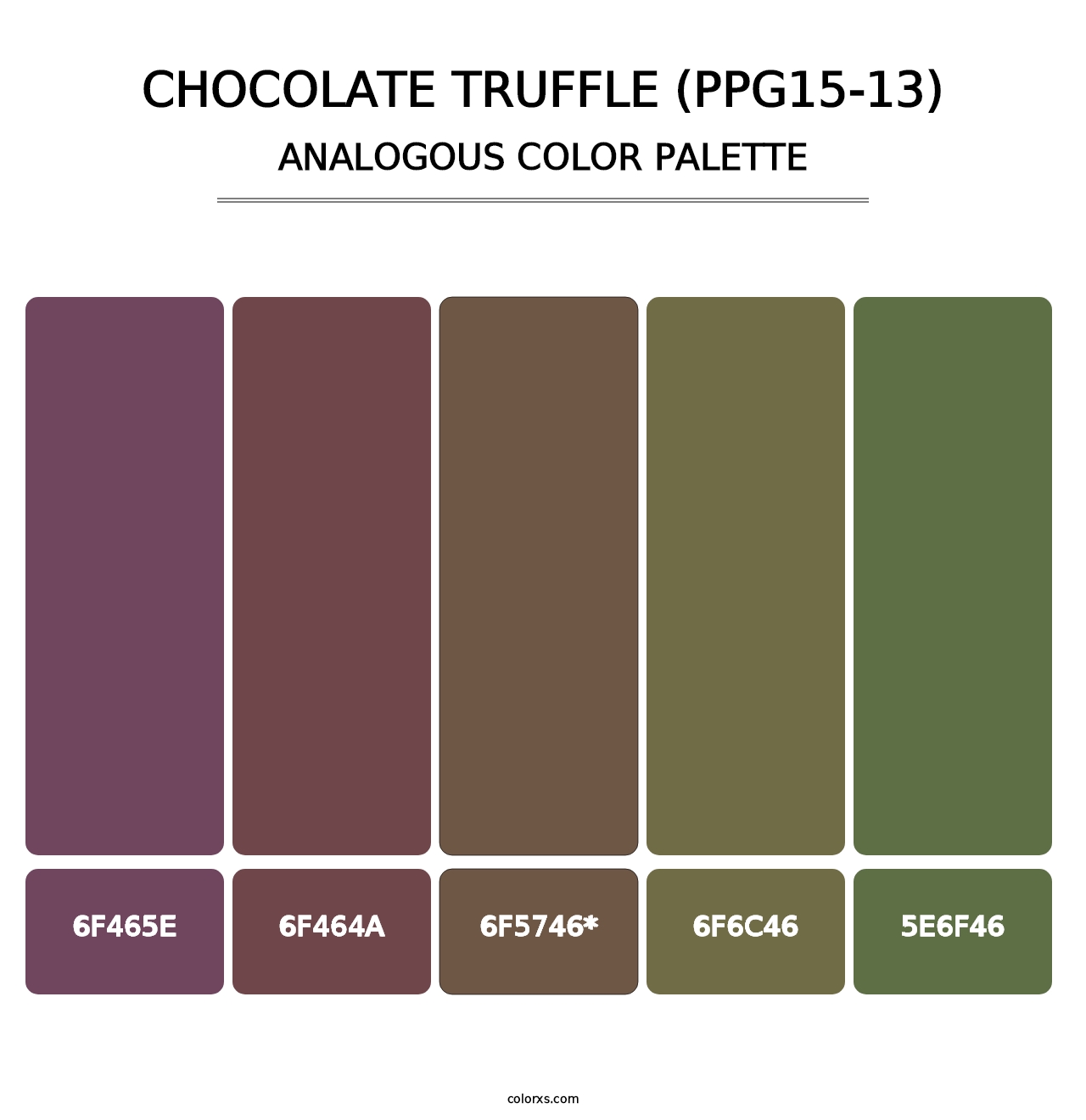 Chocolate Truffle (PPG15-13) - Analogous Color Palette