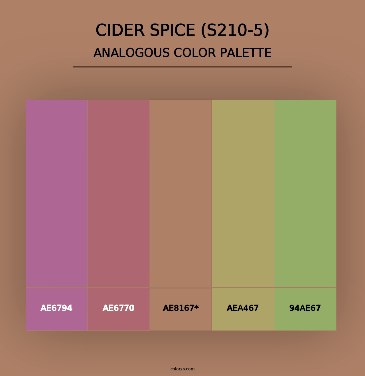 Cider Spice (S210-5) - Analogous Color Palette