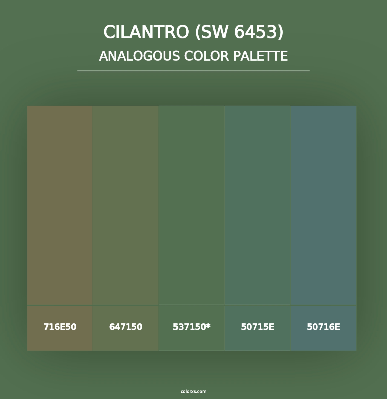 Cilantro (SW 6453) - Analogous Color Palette