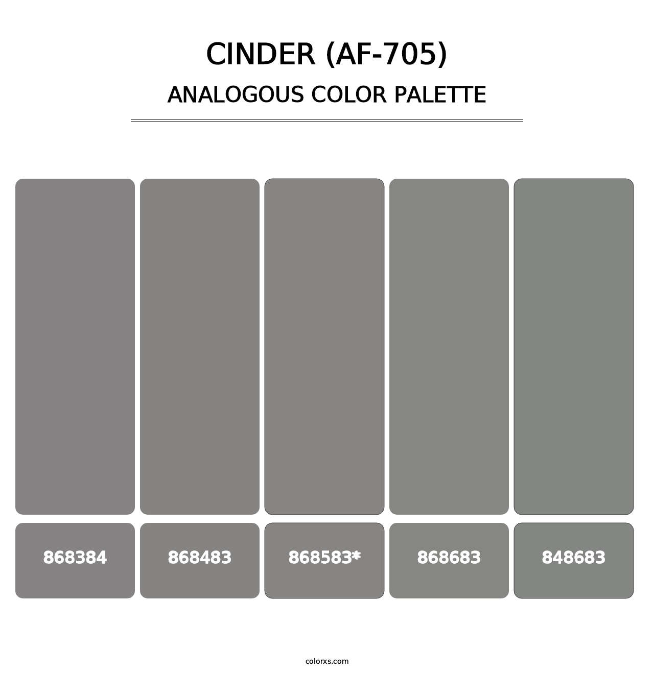 Cinder (AF-705) - Analogous Color Palette