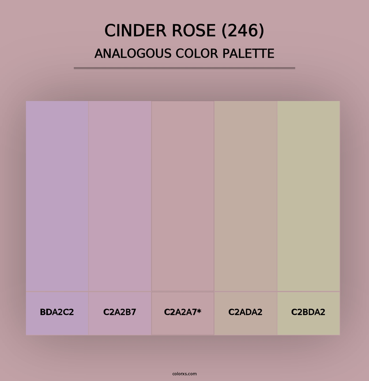 Cinder Rose (246) - Analogous Color Palette