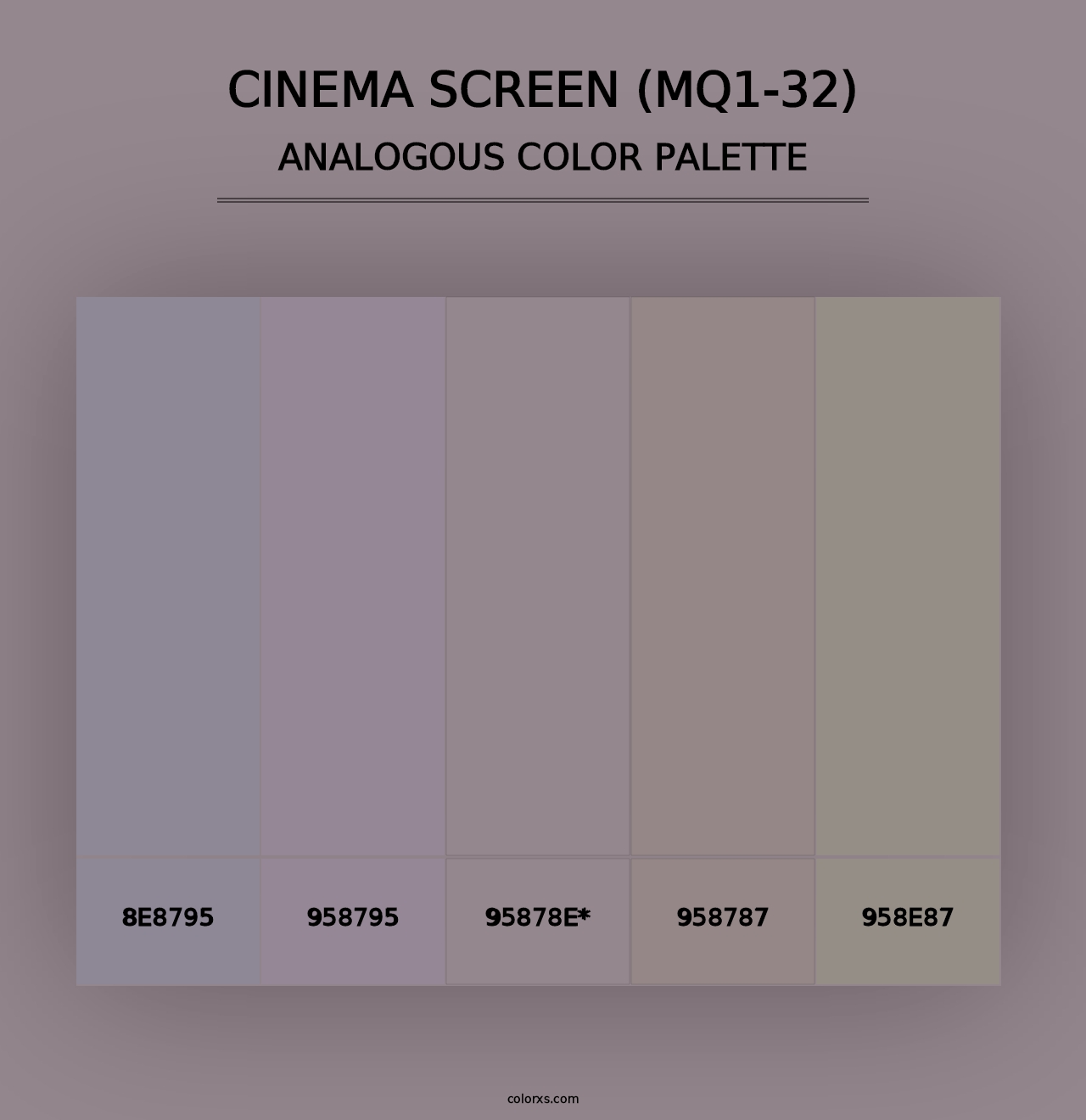 Cinema Screen (MQ1-32) - Analogous Color Palette