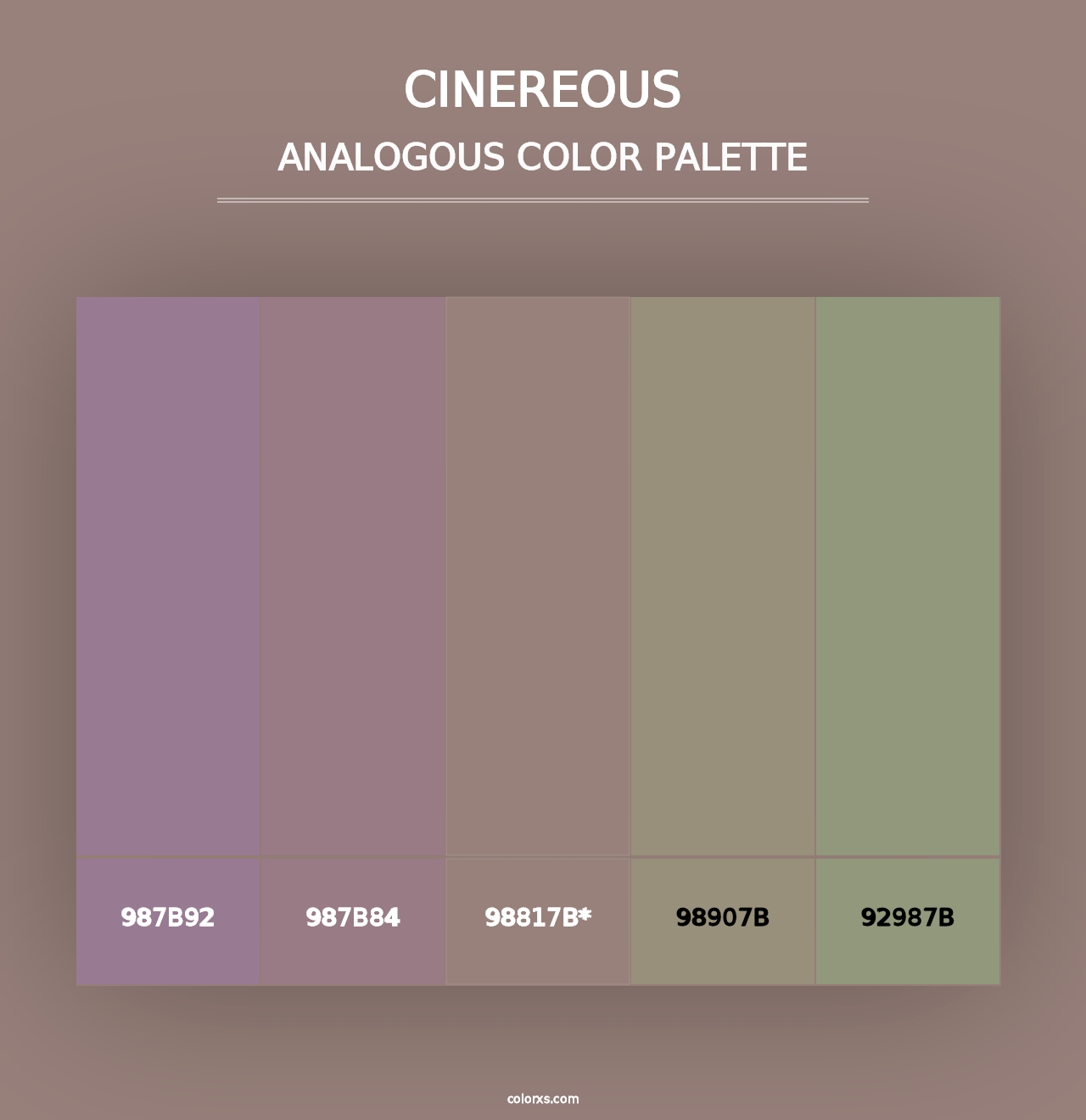 Cinereous - Analogous Color Palette