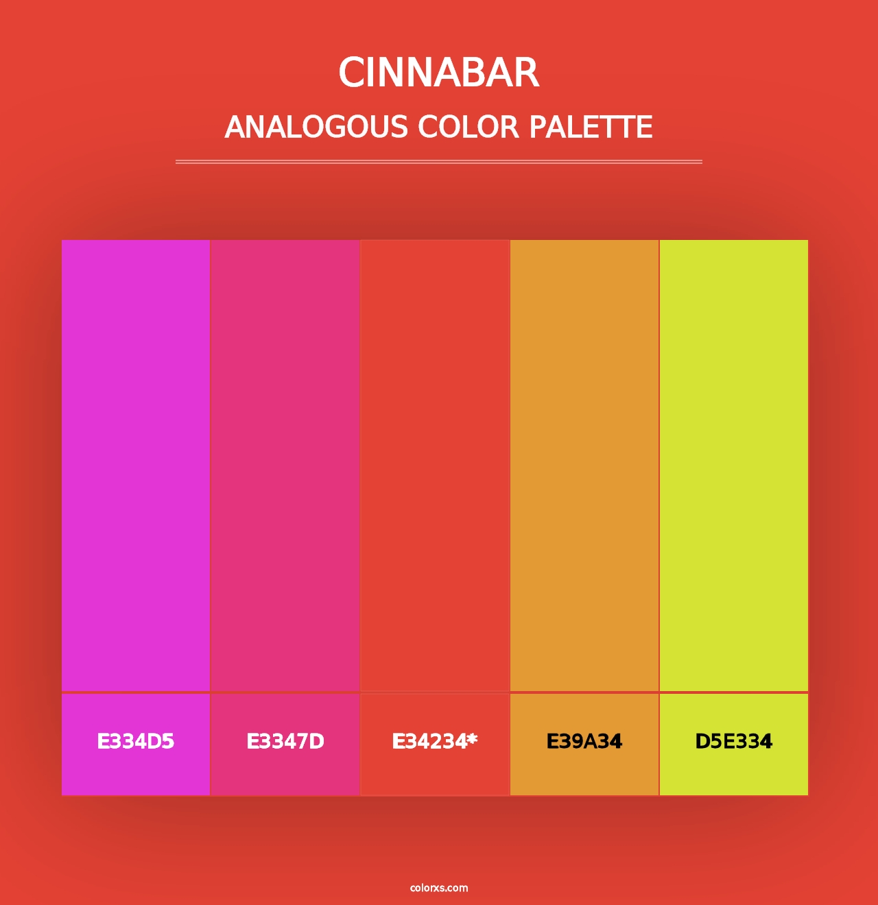 Cinnabar - Analogous Color Palette