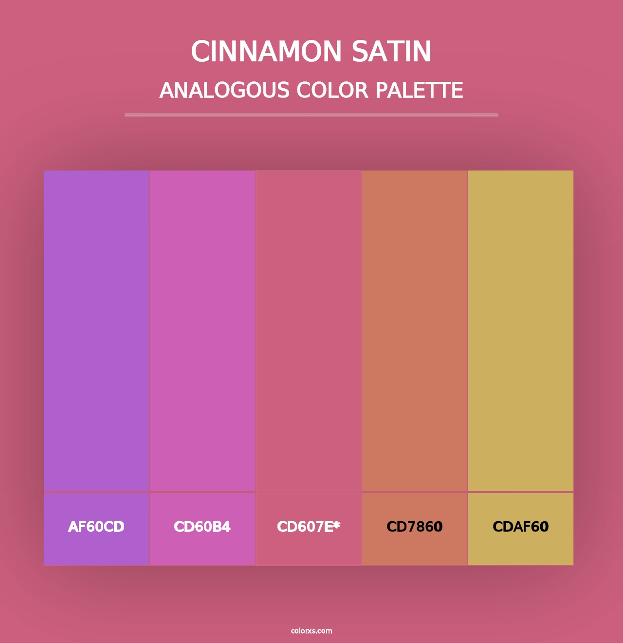 Cinnamon Satin - Analogous Color Palette