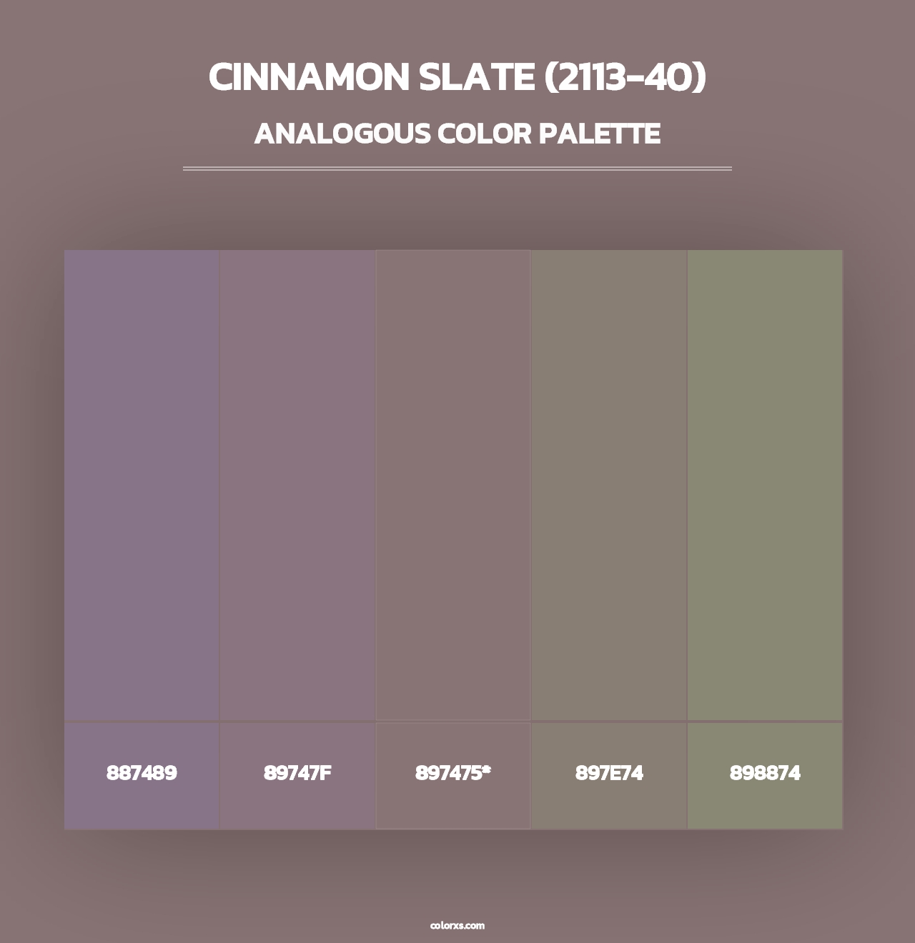 Cinnamon Slate (2113-40) - Analogous Color Palette