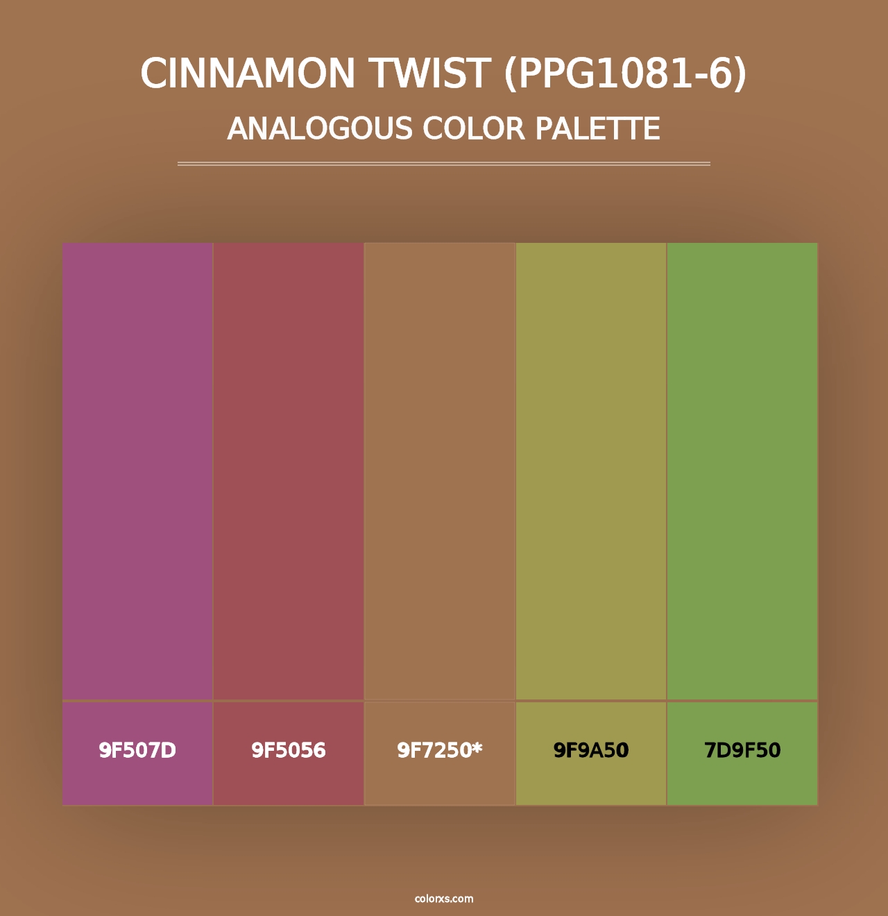 Cinnamon Twist (PPG1081-6) - Analogous Color Palette