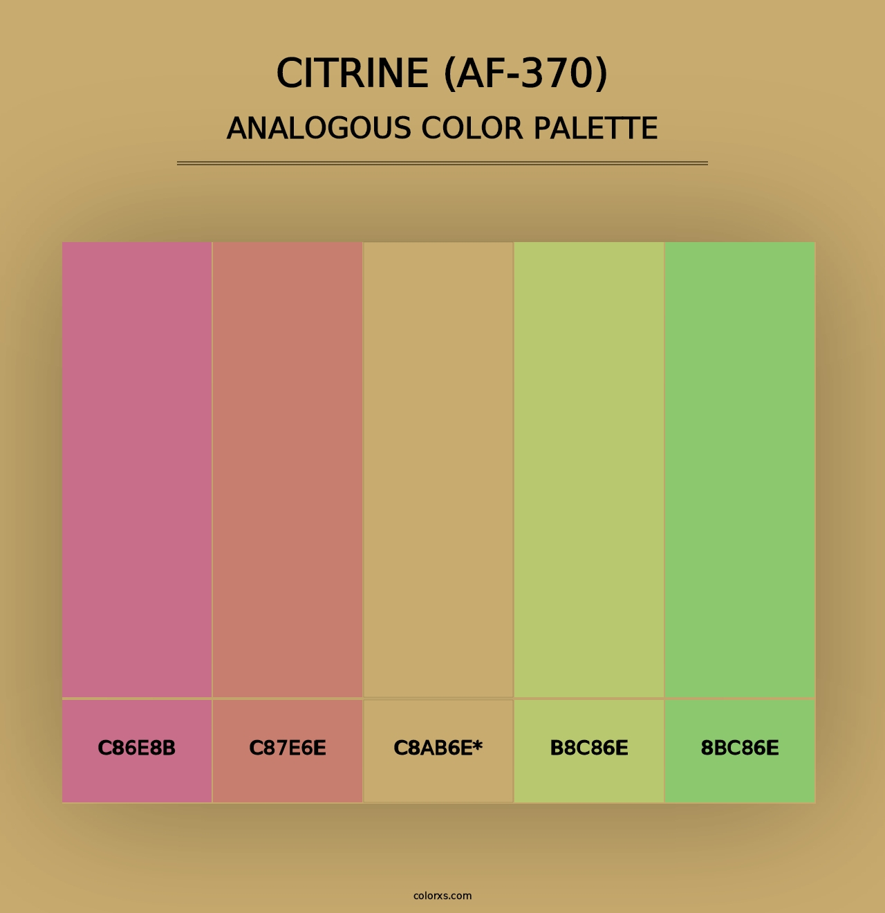 Citrine (AF-370) - Analogous Color Palette