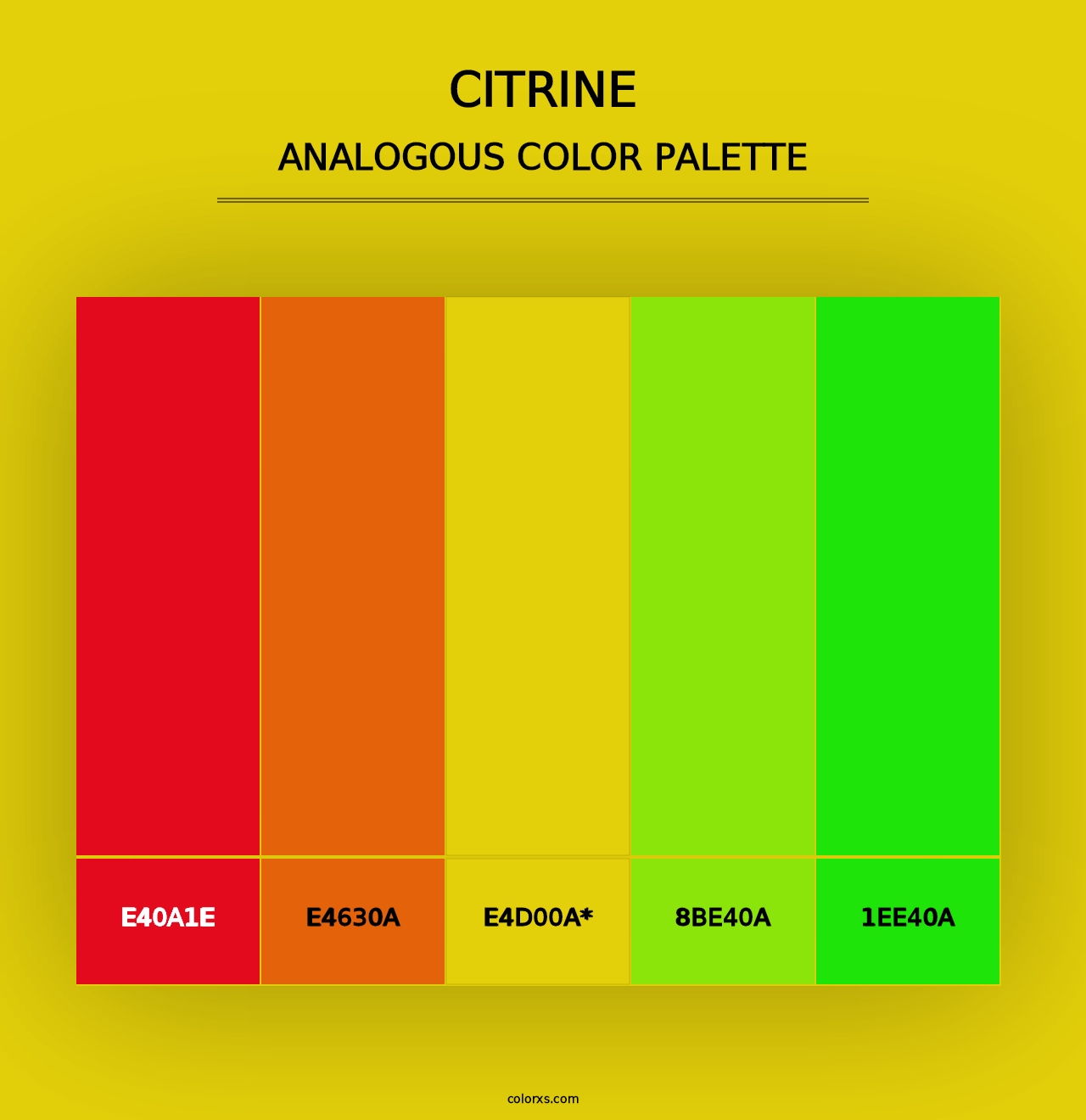 Citrine - Analogous Color Palette