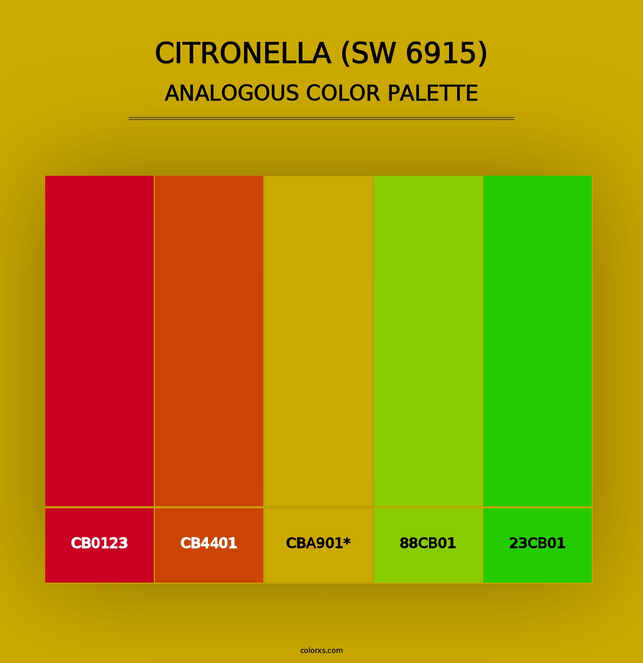 Citronella (SW 6915) - Analogous Color Palette