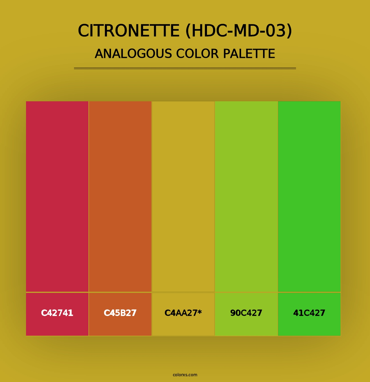 Citronette (HDC-MD-03) - Analogous Color Palette