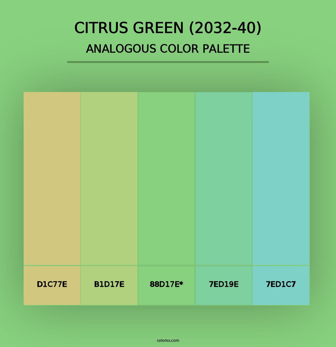 Citrus Green (2032-40) - Analogous Color Palette