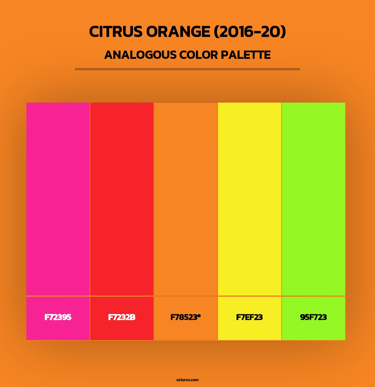 Citrus Orange (2016-20) - Analogous Color Palette