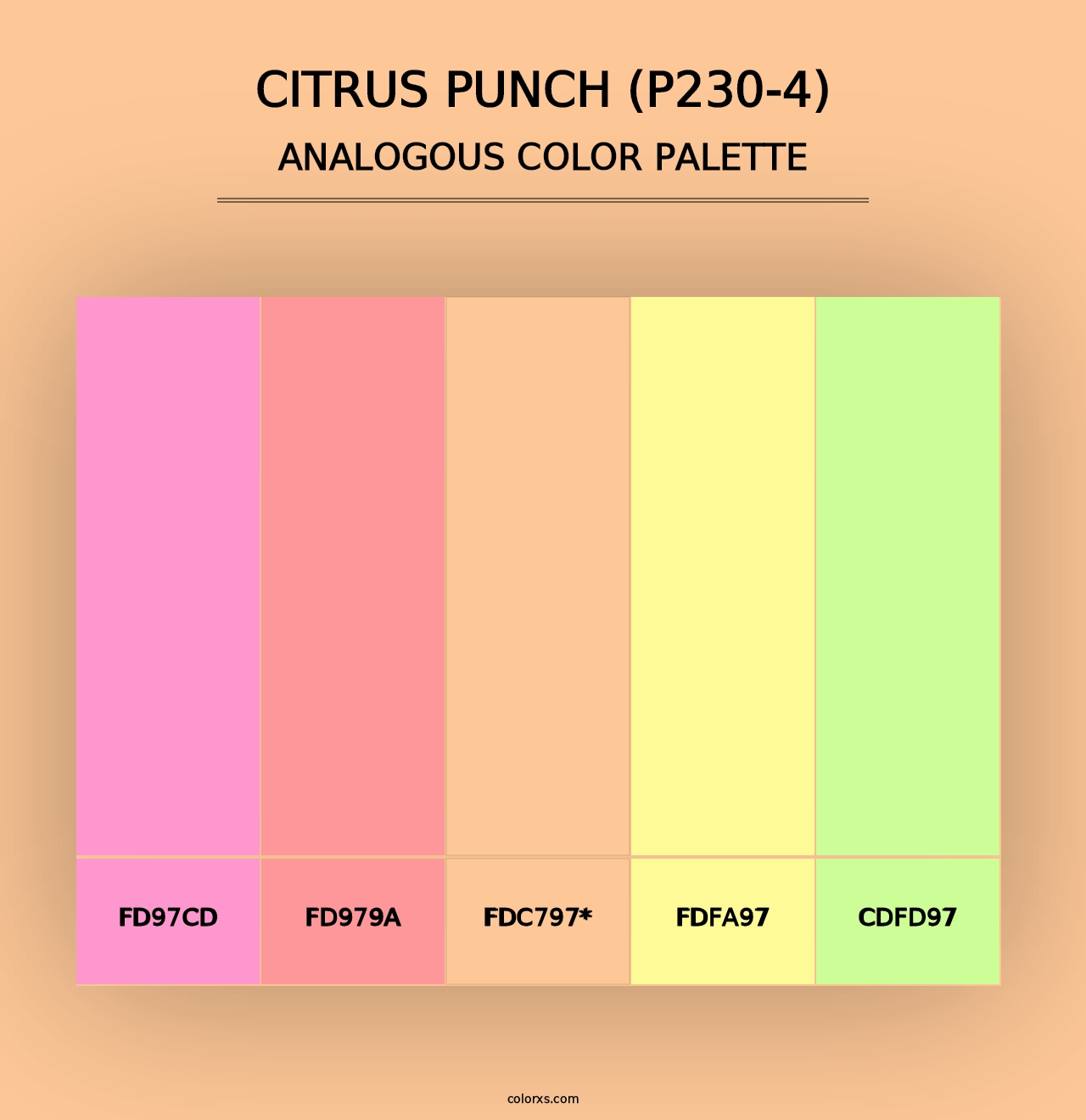 Citrus Punch (P230-4) - Analogous Color Palette