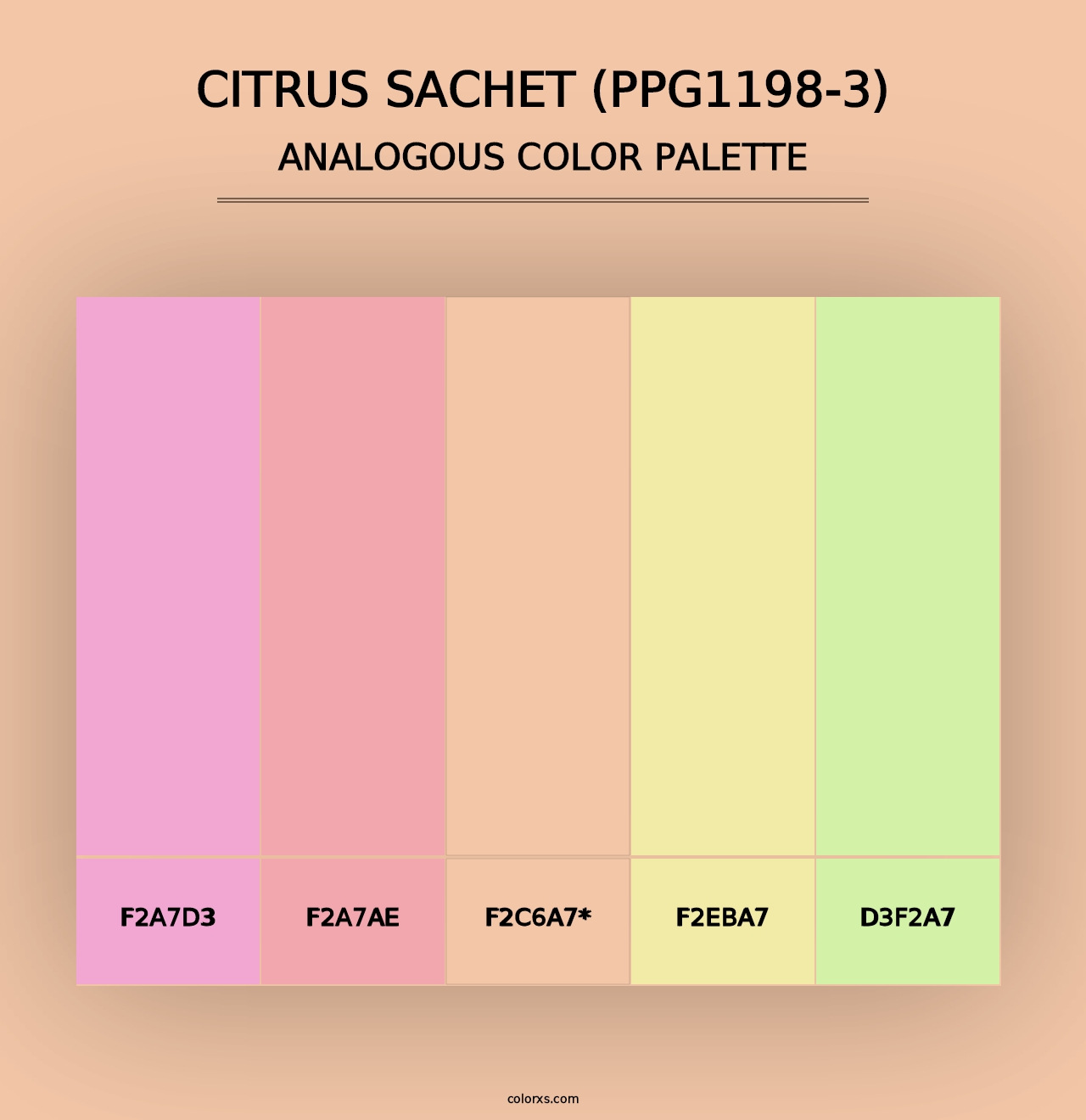 Citrus Sachet (PPG1198-3) - Analogous Color Palette