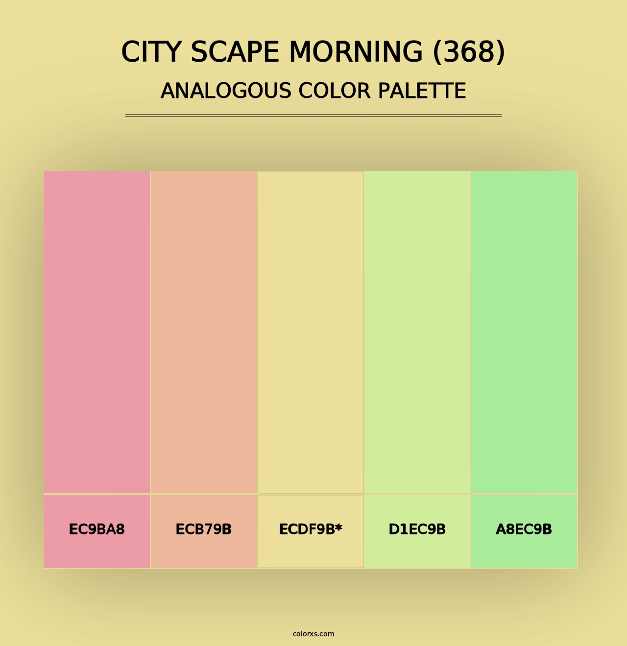 City Scape Morning (368) - Analogous Color Palette