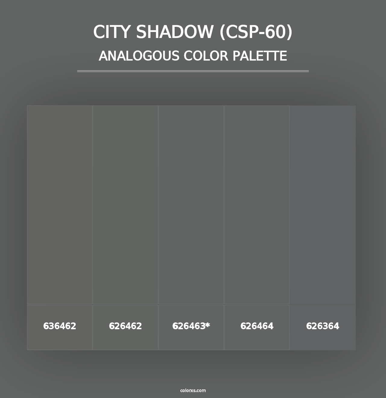 City Shadow (CSP-60) - Analogous Color Palette