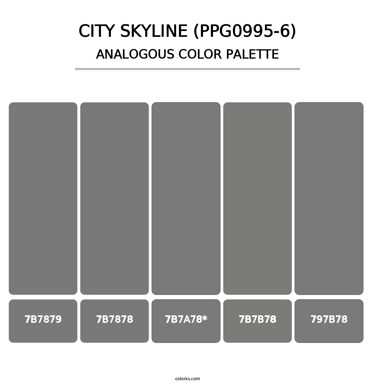 City Skyline (PPG0995-6) - Analogous Color Palette