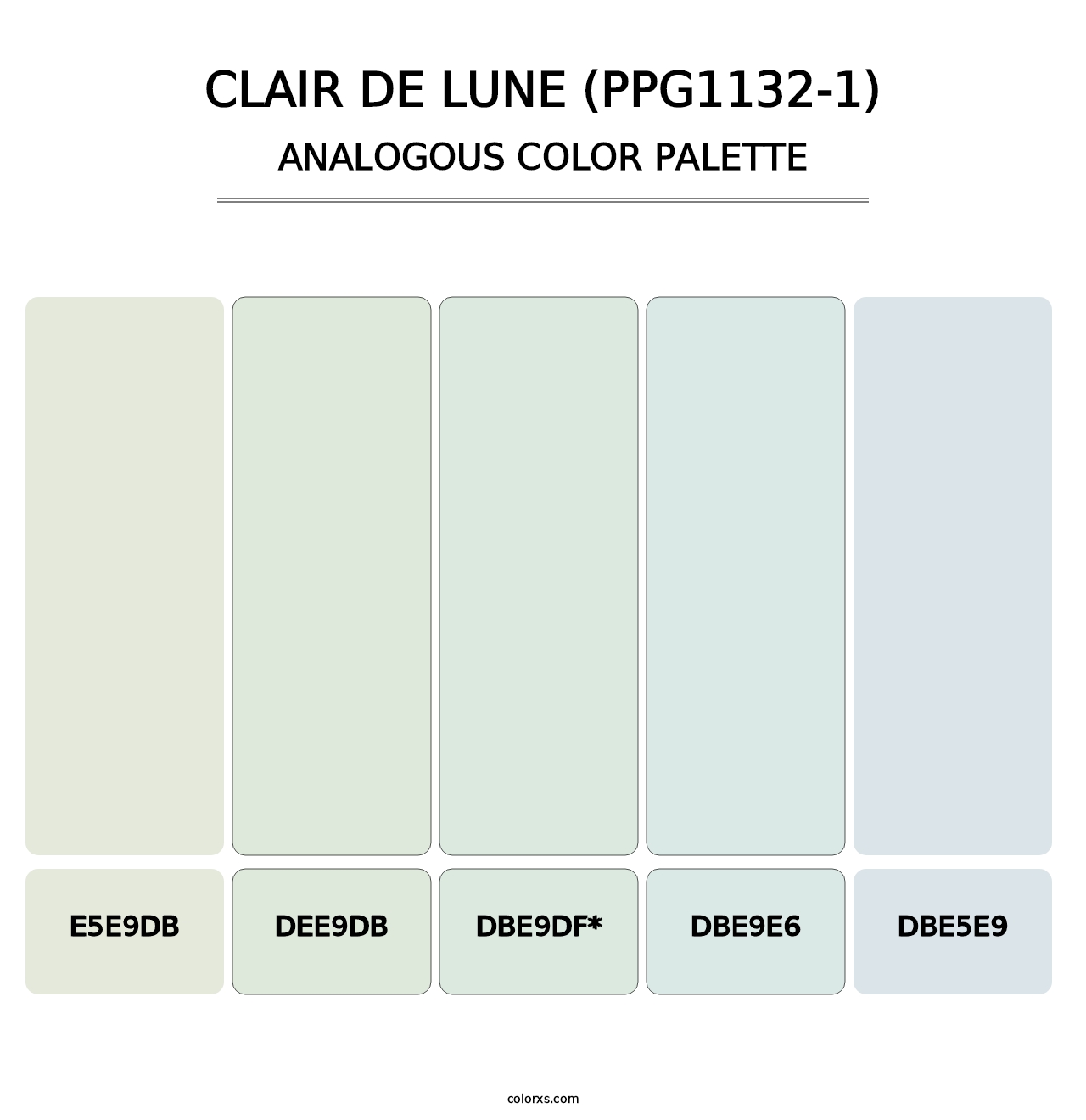 Clair De Lune (PPG1132-1) - Analogous Color Palette