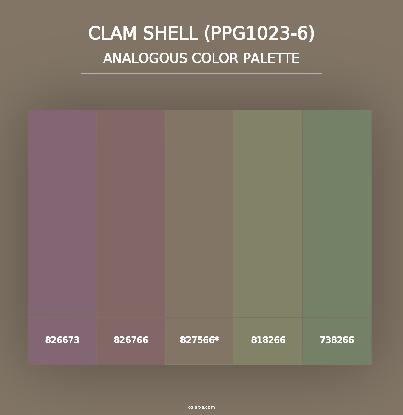 Clam Shell (PPG1023-6) - Analogous Color Palette