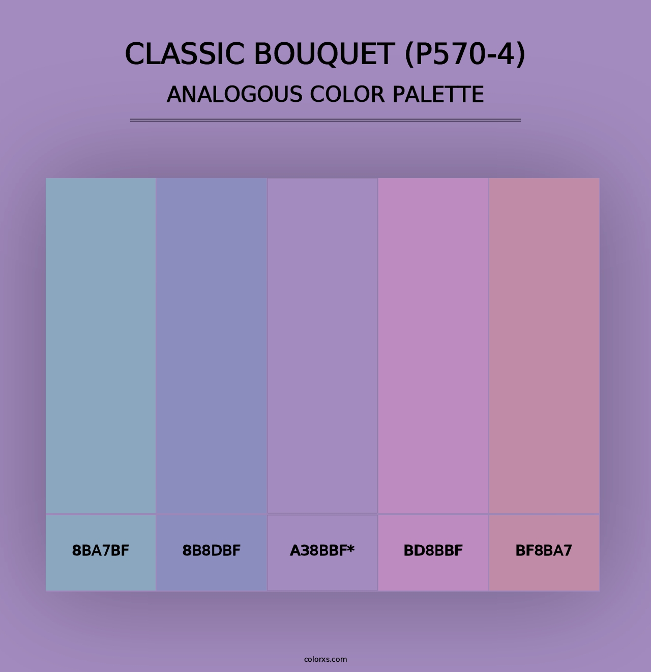 Classic Bouquet (P570-4) - Analogous Color Palette