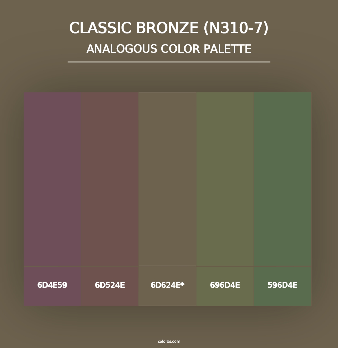 Classic Bronze (N310-7) - Analogous Color Palette