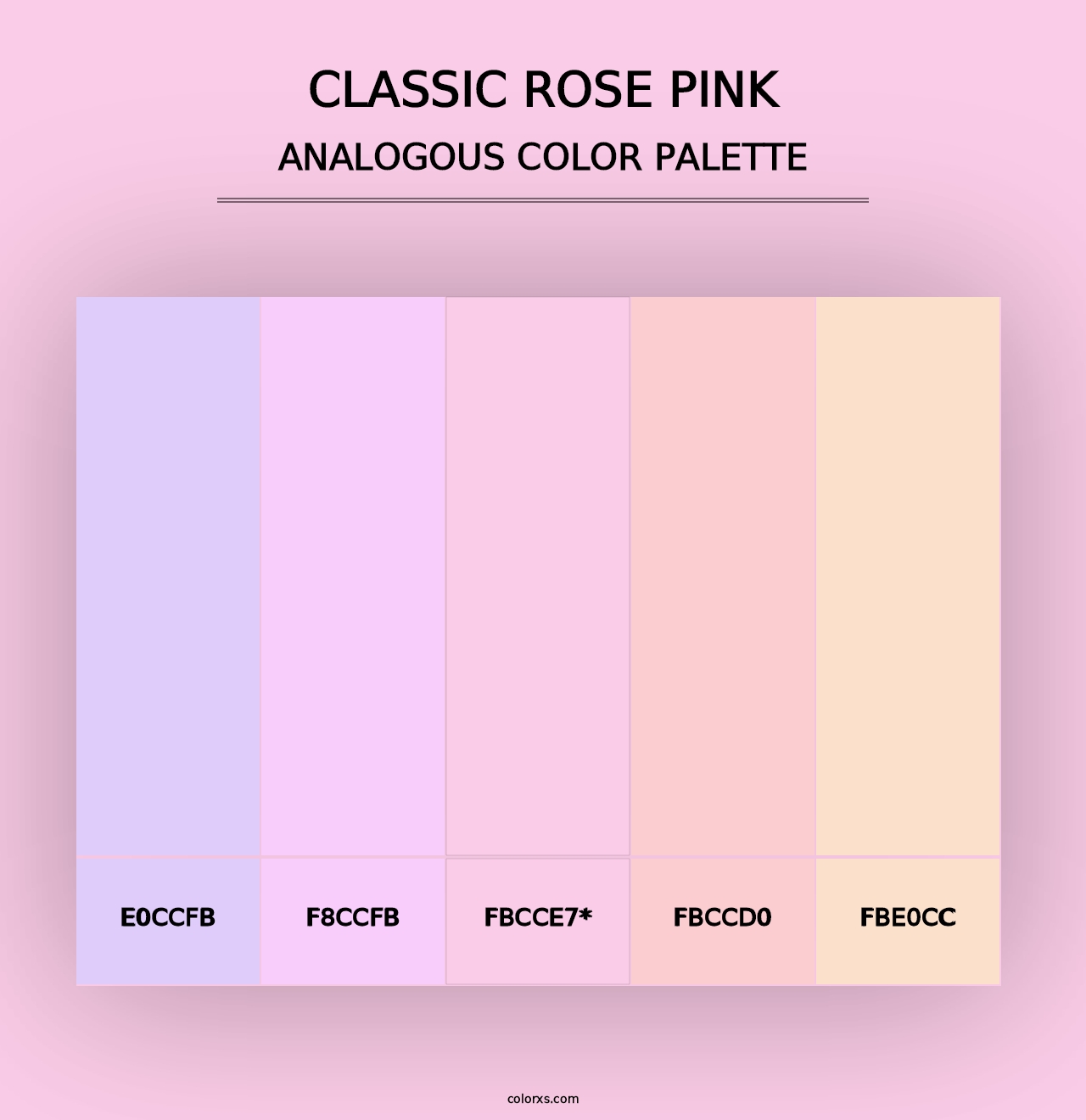 Classic Rose Pink - Analogous Color Palette