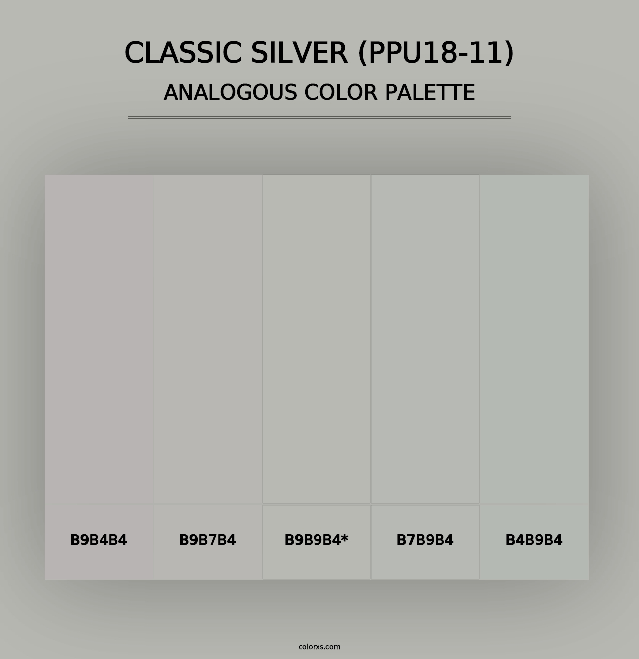 Classic Silver (PPU18-11) - Analogous Color Palette