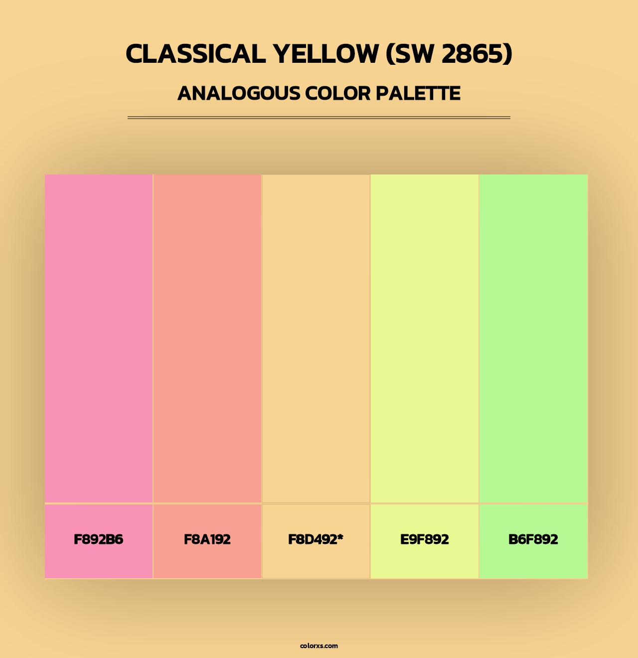 Classical Yellow (SW 2865) - Analogous Color Palette