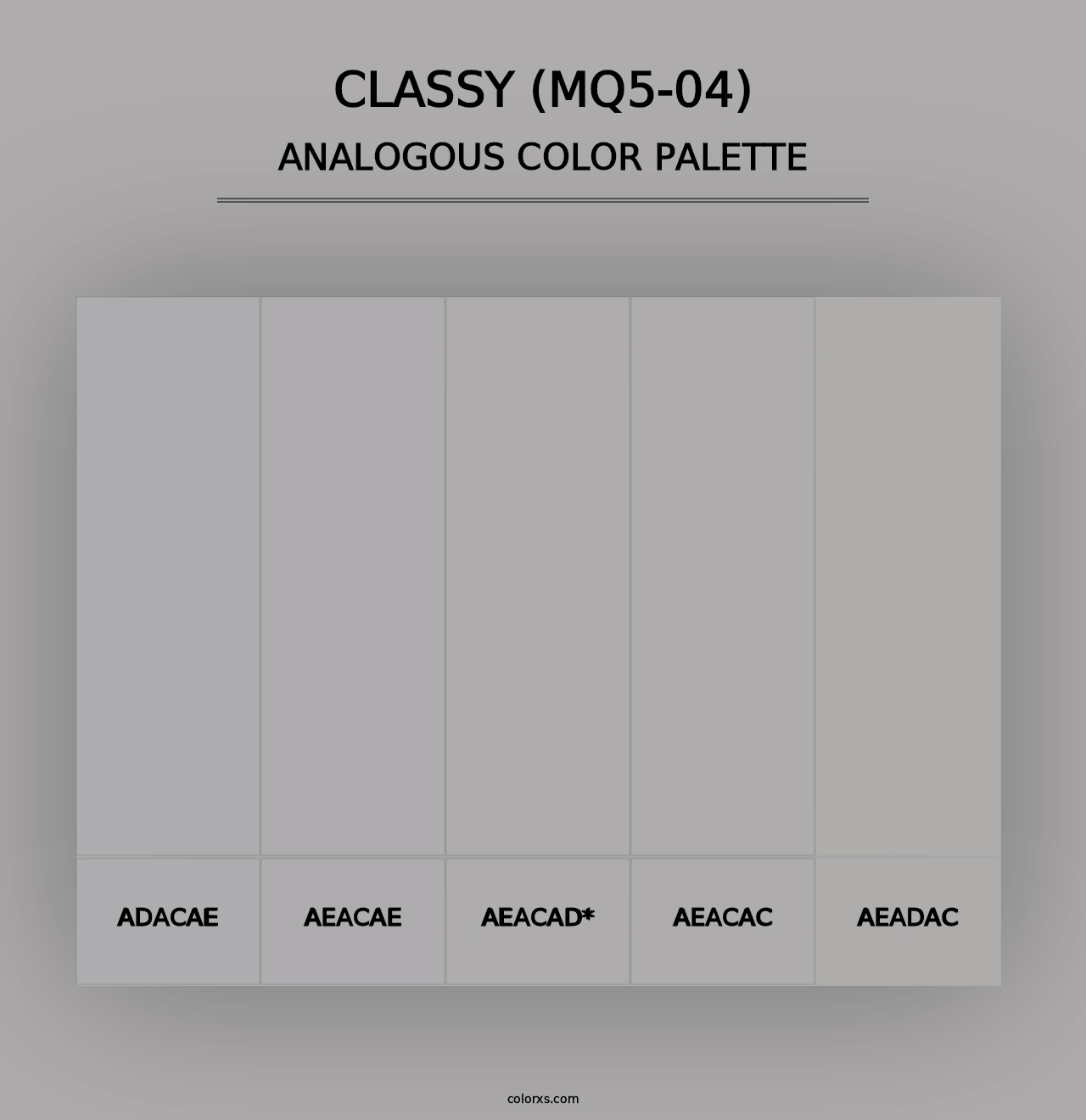 Classy (MQ5-04) - Analogous Color Palette