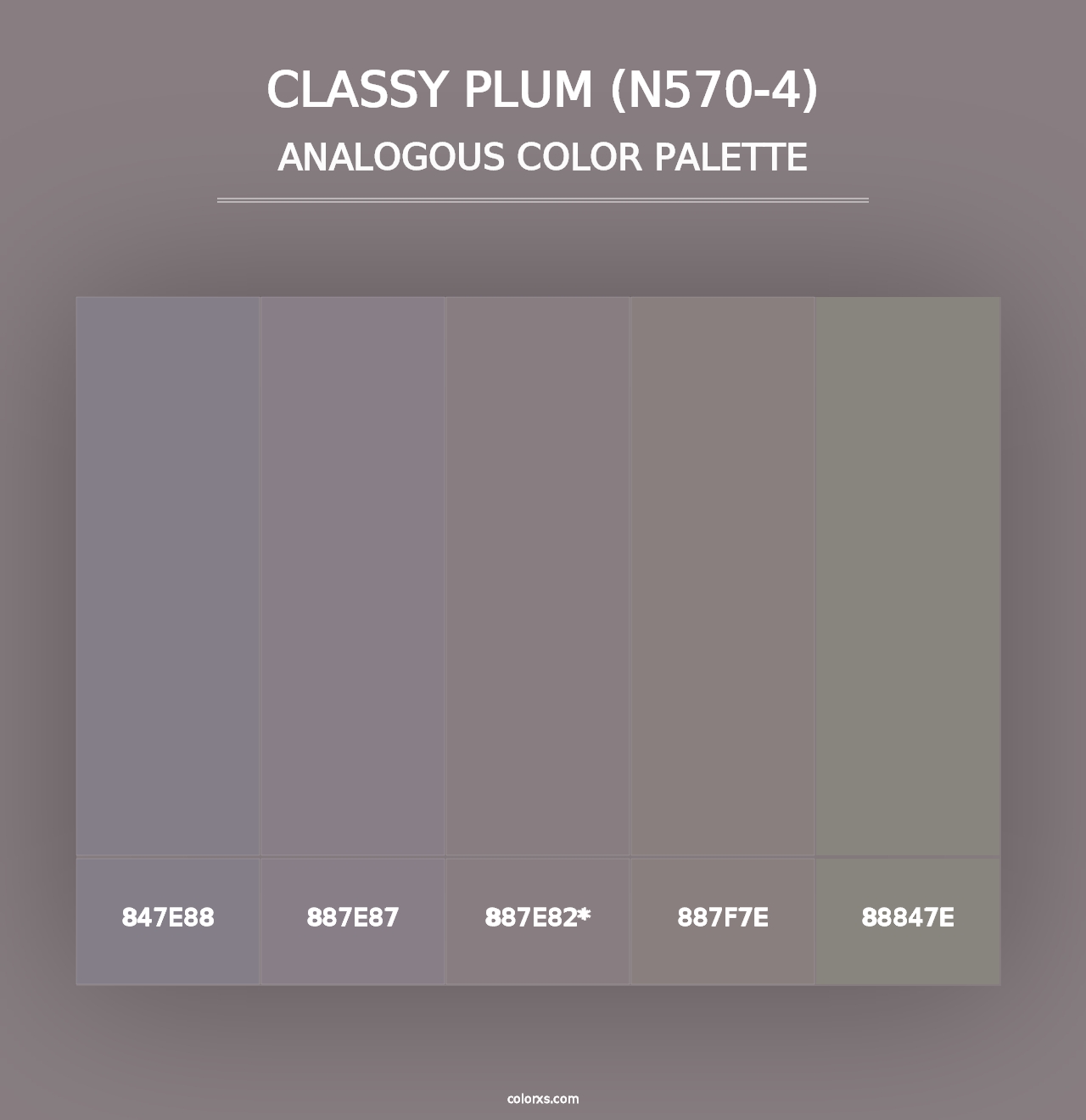 Classy Plum (N570-4) - Analogous Color Palette