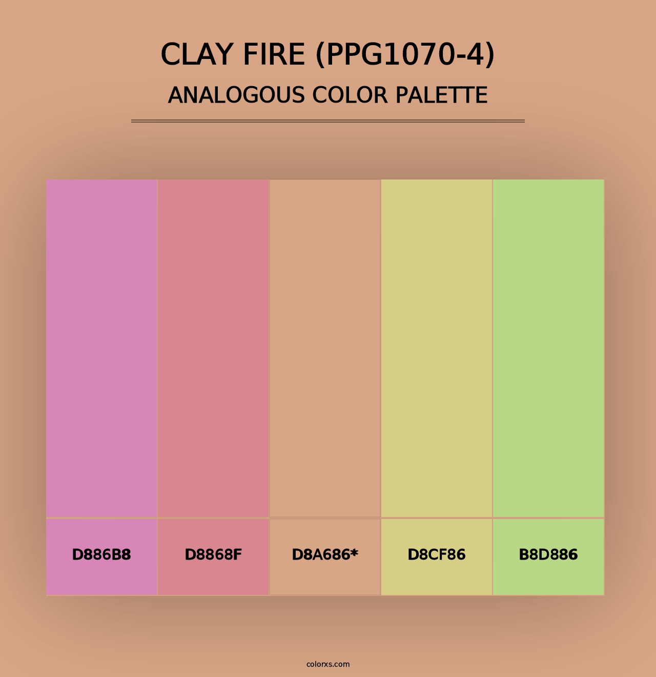 Clay Fire (PPG1070-4) - Analogous Color Palette