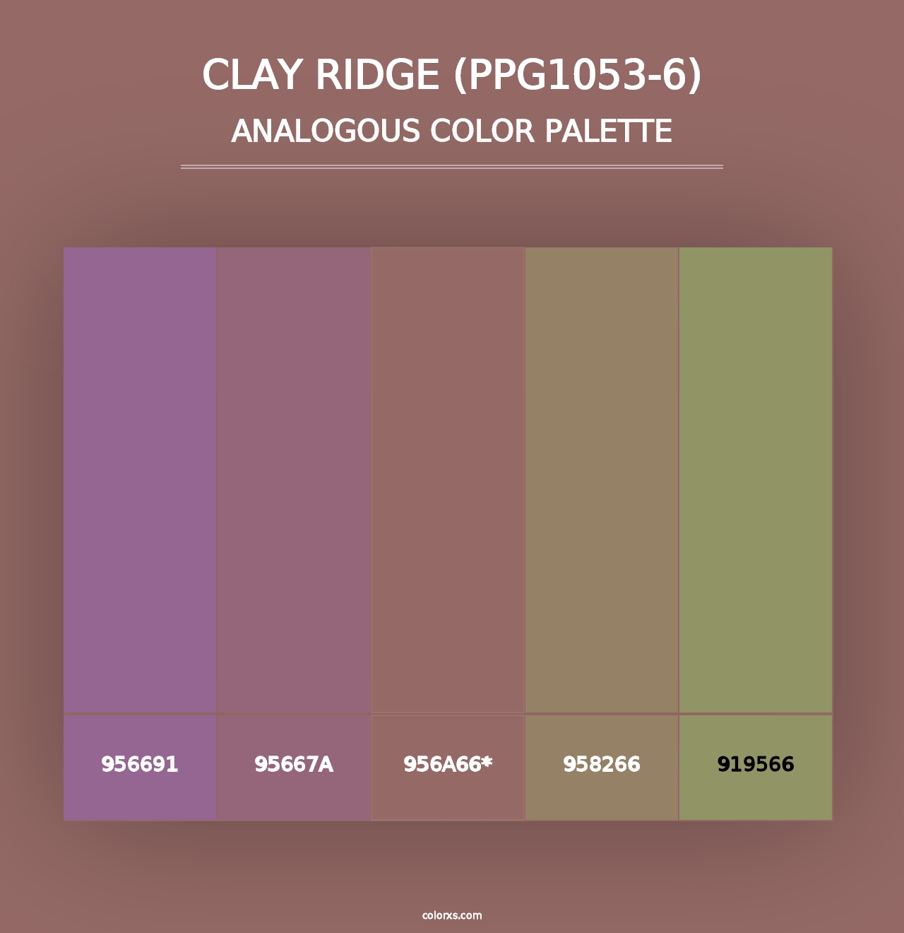 Clay Ridge (PPG1053-6) - Analogous Color Palette