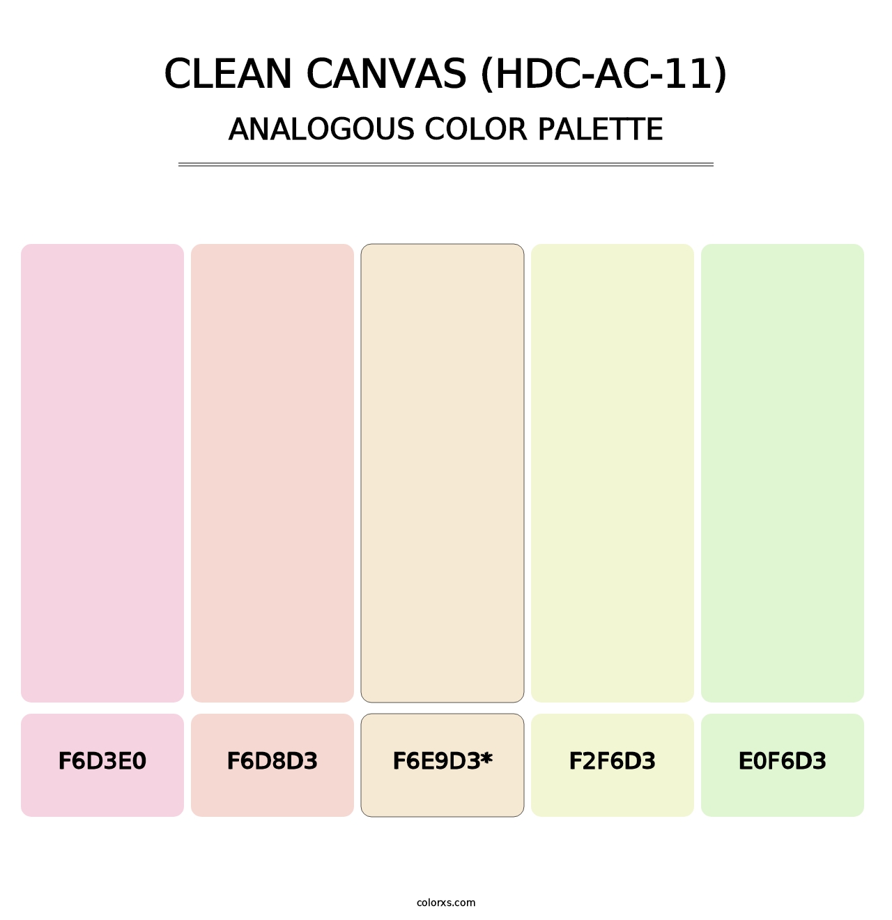 Clean Canvas (HDC-AC-11) - Analogous Color Palette